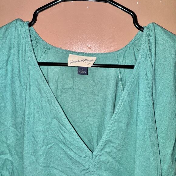 Universal Thread Linen Blend Green Dress - Size Small - Picture 2 of 7
